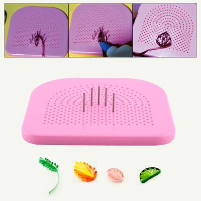 Nástroj na papírové quilling Quillingová sada na tvoření   Potřeby Růžový stříbrný plastový tác s 20 jehlami z nerezové oceli pro zdobení obalů karet   Umělecký projekt