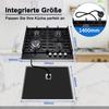 Gas Hob 4 Burners,60cm Black Glass Gas Hob,Built In Gas Cooktop with Cast Iron Supports,Gas Hob Cooker with Flame Out Protection