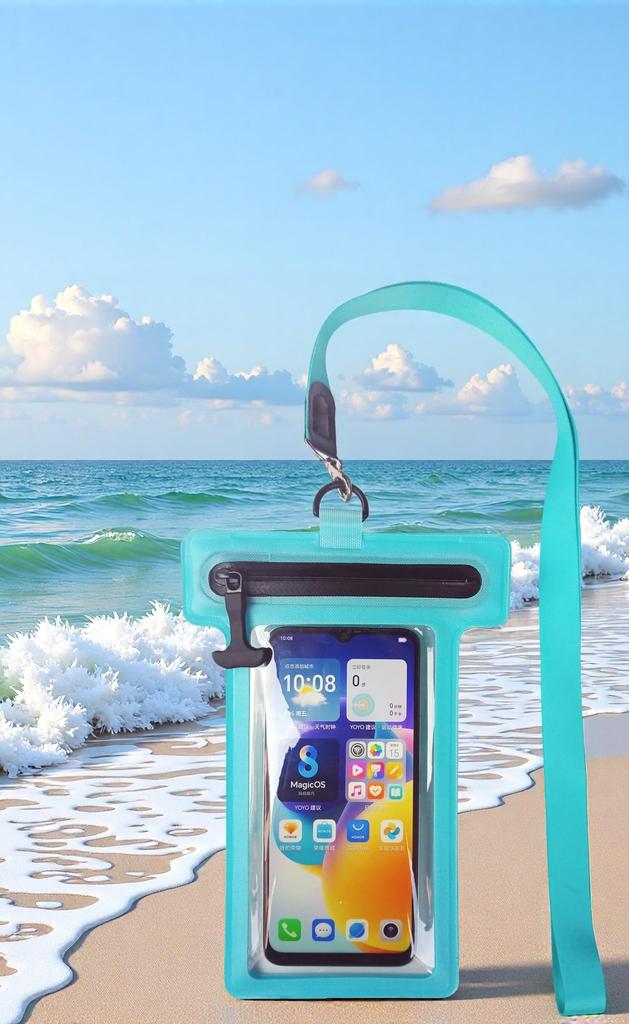 Waterproof smartphone case with airtight zipper made of thick TPU compatible with iPhone Pro closure, material, 17/16/15/14 Max.