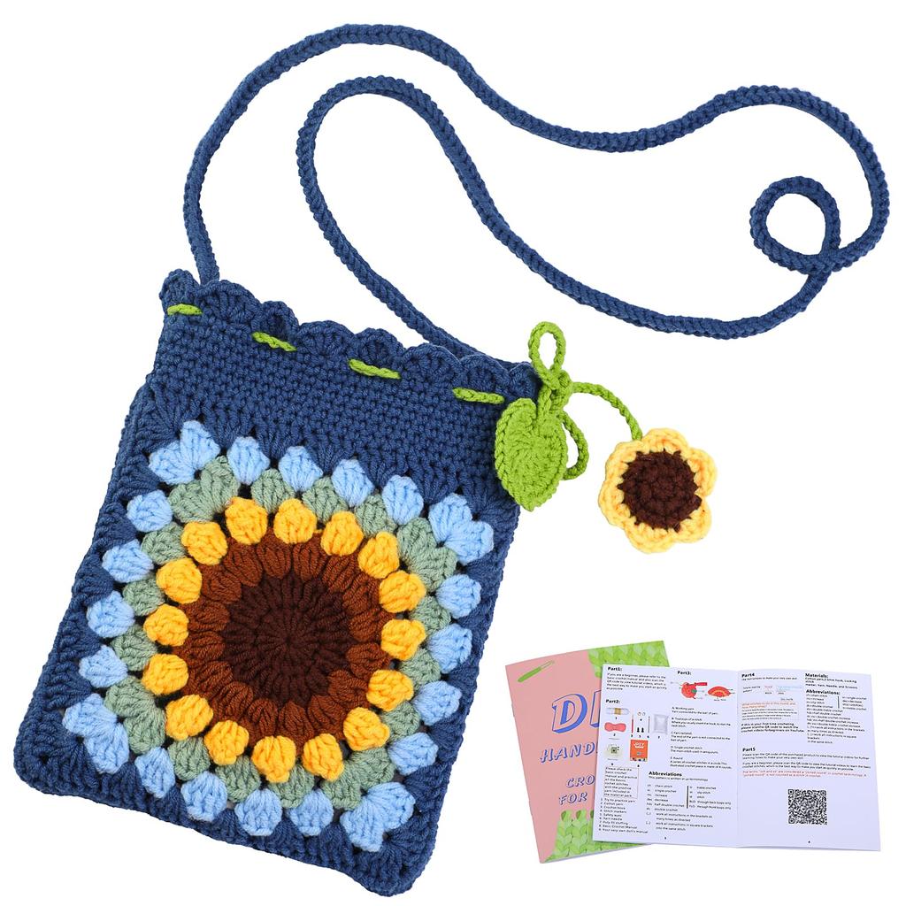 Fenrry Pnytty Crochet Kit Beginners Bag Crochet Craft Kniting Kits Crochet Yarn Hook Tools Supplies and Video Tutorials