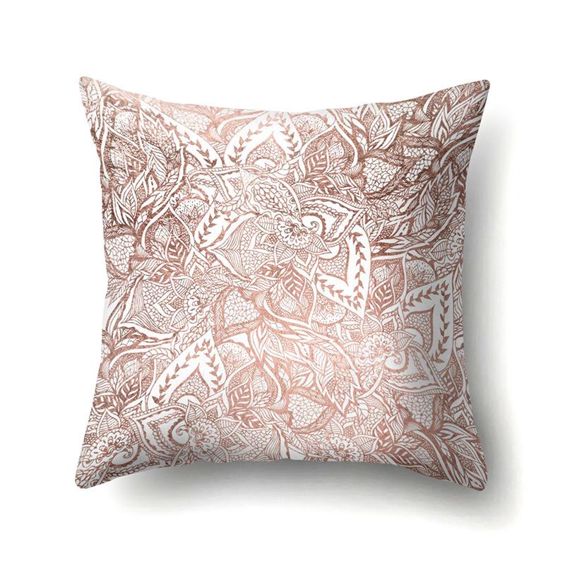 Polyester Pillow Case Automobile Decoration Home Printed Pillow Case Automobile Sofa Simple Waist Cushion Cover