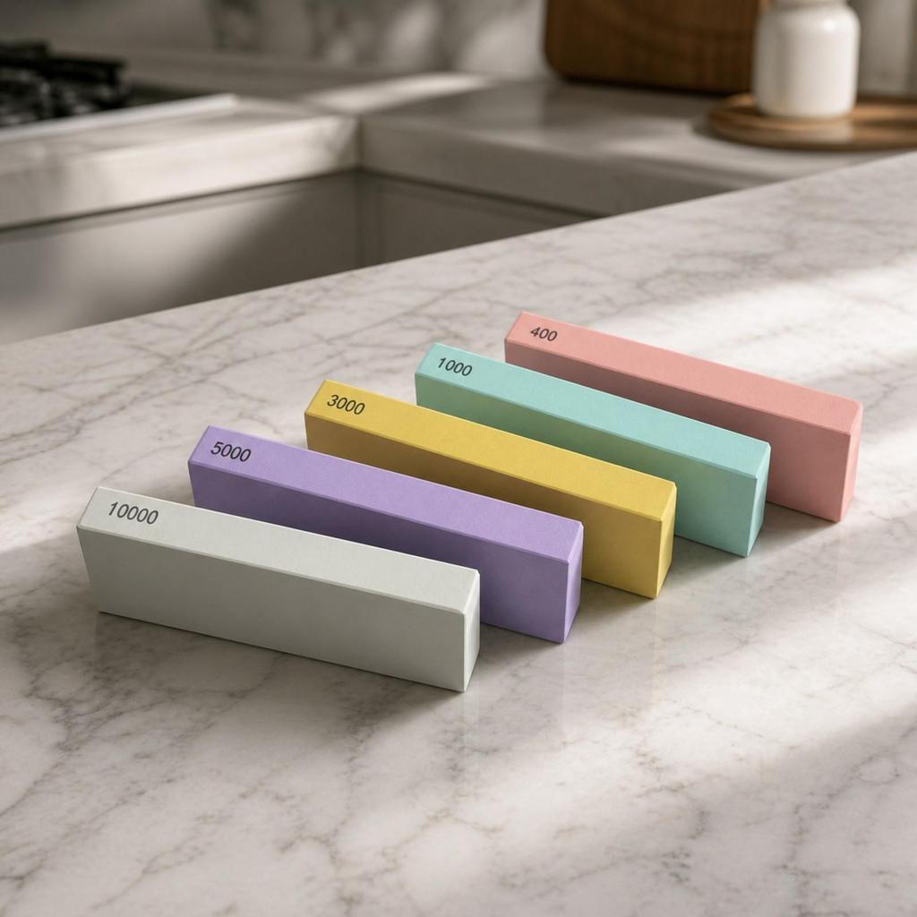 5 Pieces Rectangular Sharpening Whetstone Aluminum Oxide