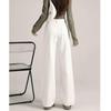 High-Waisted White Straight-Leg Jeans for Women - Skin-Friendly, Slimming, Autumn Arrival, Perfect for Tall Figures