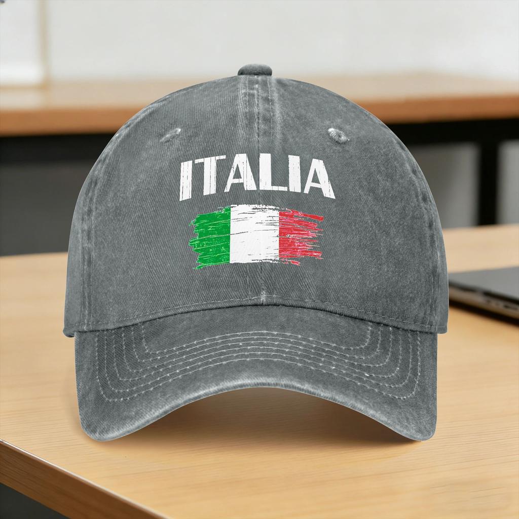 Baseball Cap Italia Italian Flag Vintage Spring Stylish Hip Hop Hats Couple WoUnisex Print Outdoor Gym Wholesale Baseball Caps