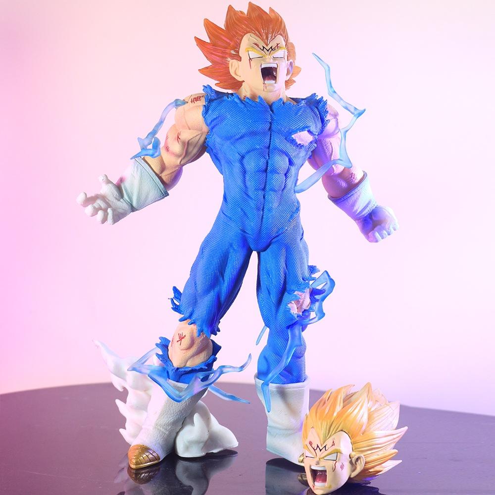 Anime Dragon Ball Z 27cm Demonization Vegeta Self-destruction Figure Scene Super Saiyan Action Figures Pvc Statue Model Toy Gift
