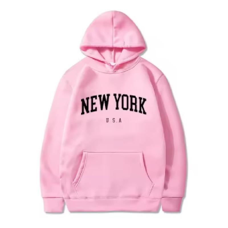 Muži Ženy New York USA City Mikiny Módní dopis s potiskem Grafika Mikiny Volné Ležérní Harajuku Pulovr s kapucí Sportovní oblečení