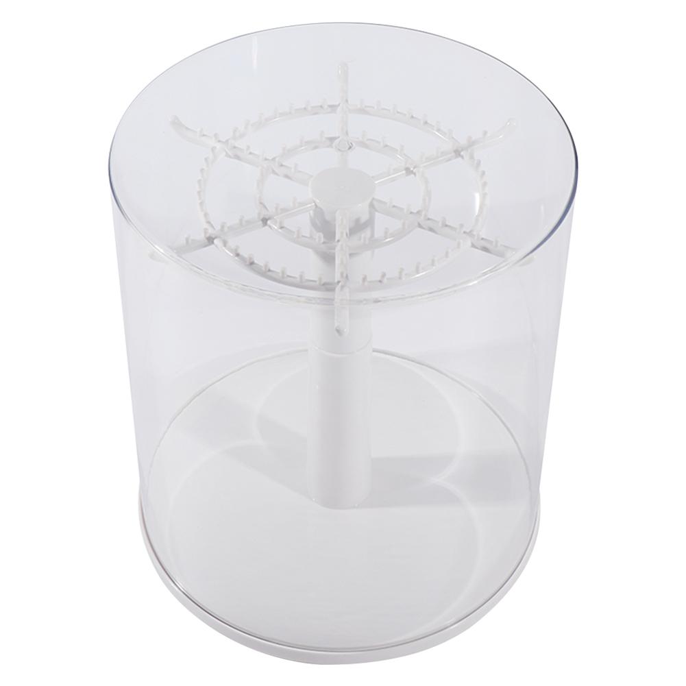 Rotating Plush Pendant Display Box Transparent Doll Storage Box with Cover Cartoon Doll Showcase Dustproof for Home Decor