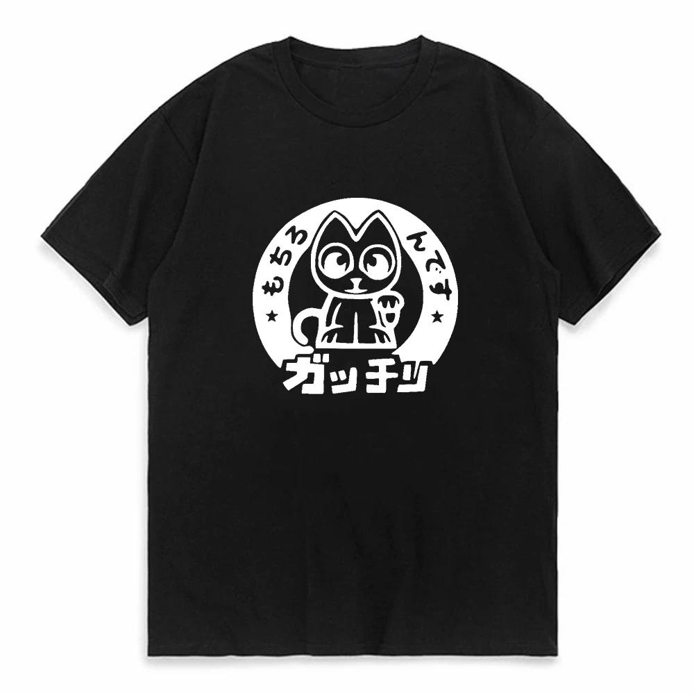 Unisexeki Neko Print Unisex T Shirt ShortSleeved Personalize Summer Female TShirts Graphic Tees Japanese Lucky Cat Kawaii Tshirts