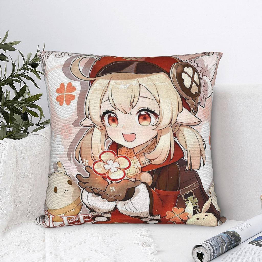Genshin Impact Klee Pillow Case Comfy Pillow Cover Fashion Pillowcases For Chair Sofa Home Decor