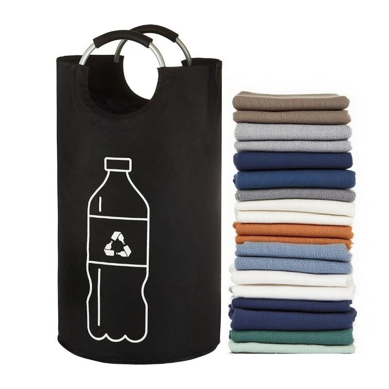 82L Empty Bottle Storage Basket Folding Kitchen Wastewater Bottle Collector Bag With Aluminum Handle Large Capacity Bin 790₽