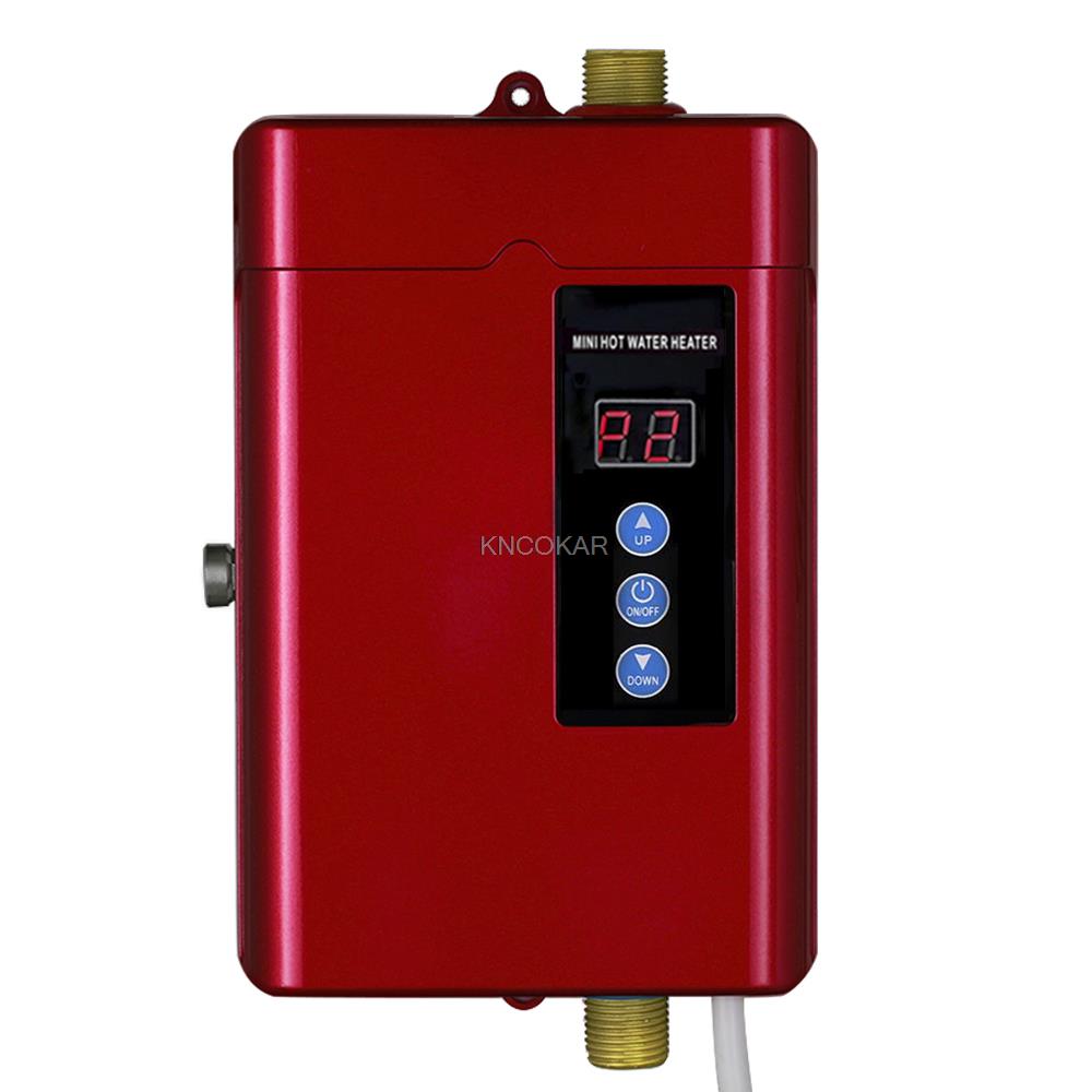 110/220V Instant Electric Water Heater Intelligent Touch Heating Fast 3 Seconds Hot Shower with Temperature Display 4000W