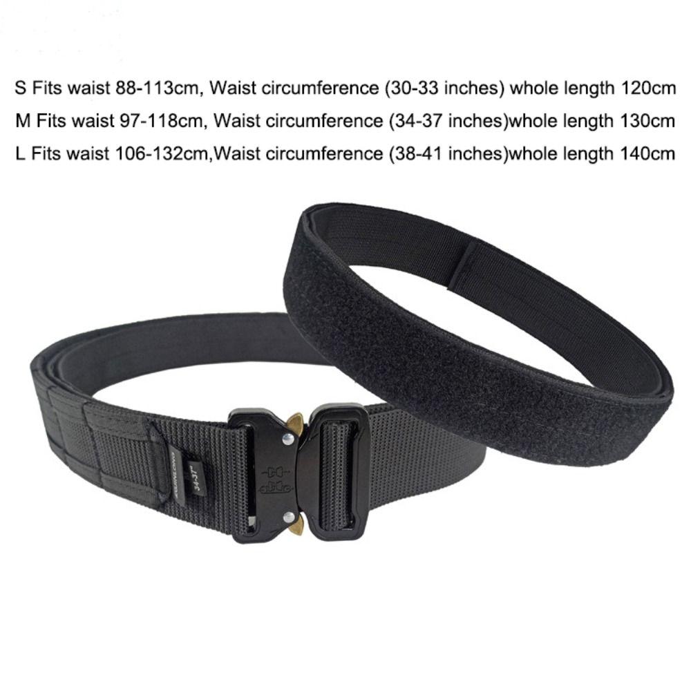Adjustable Men's Training Belt Metal Buckle Outdoor Waist Bands Casual Nylon Braided Belt