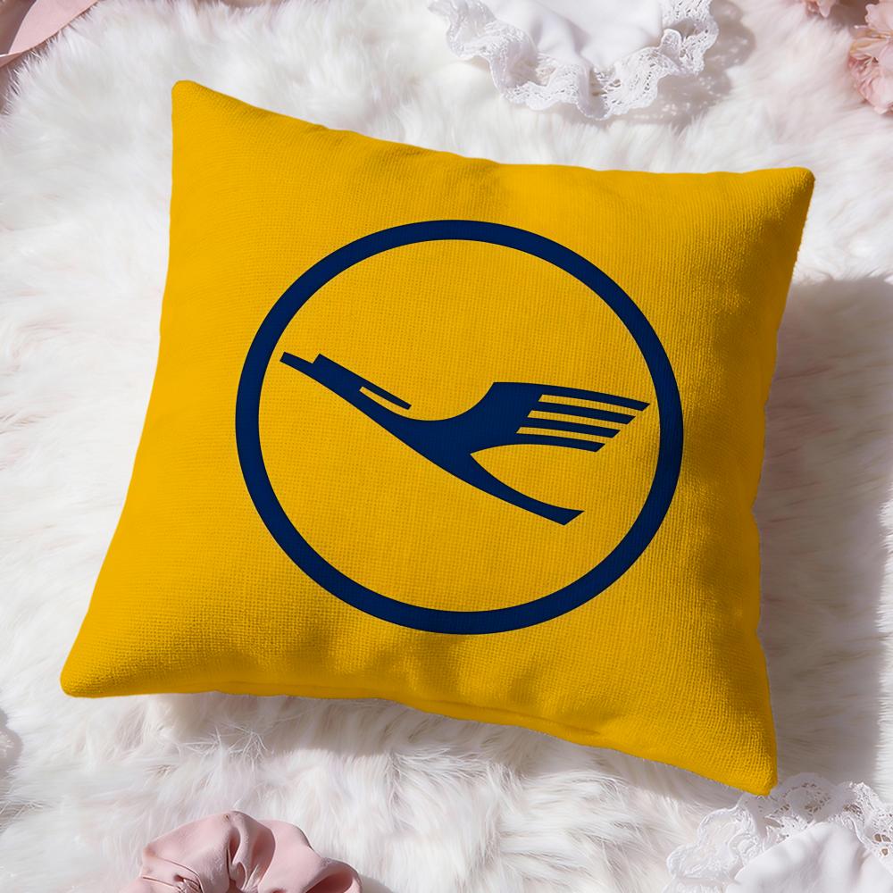 

Travel L-Lufthansa Cushion Cover Premium Comfort Reversible Pillow Cove -Two in One Design for Any Room & Car Interior 30cmx30cm
