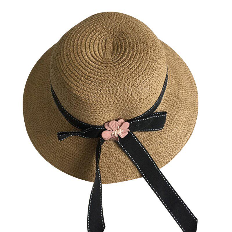Buy Summer Womens Flower Straw Hats Bow 