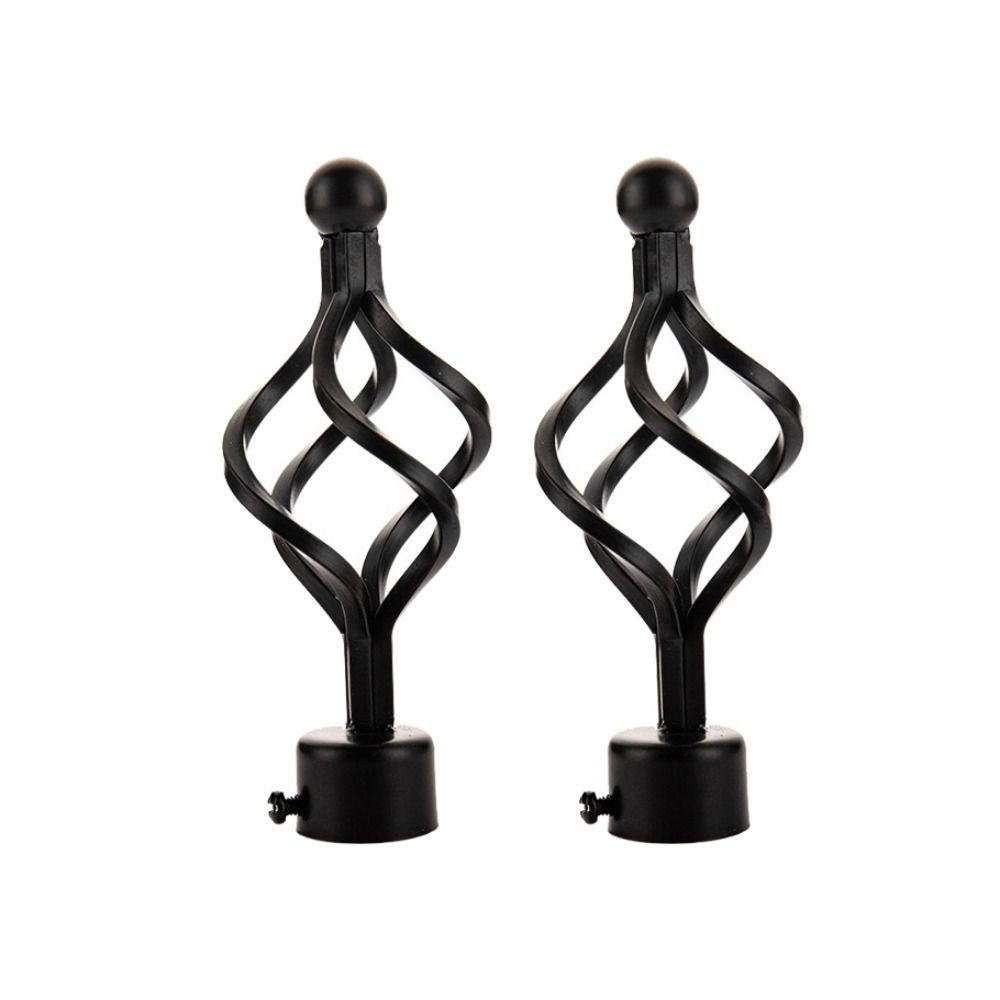 Hollow Out Round Iron Curtain Accessories Curtain Rods Head Roman Rod Head Curtain Rods Ends Caps