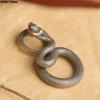 1XRetro Copper Snake Boa Ornament Decoration Tea Pet Antique Animal Figurines Miniatures Desk Living Room Home Decor Accessories