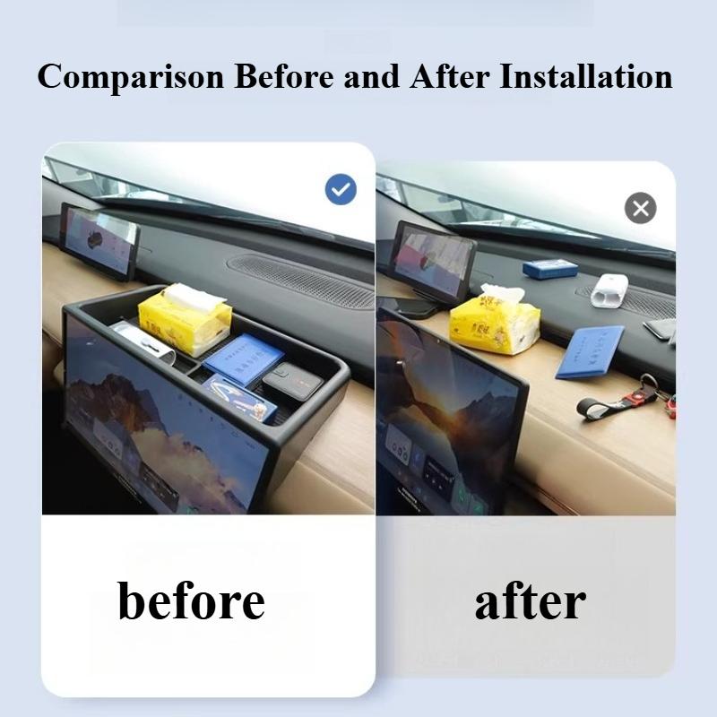 For Exeed Exlantix ET 2024-2025 Car Central Control Screen Behind The Scenes Storage Box Tissue Storage Accessories Modification