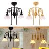1:12 Dollhouses Living Room Ceiling Chandelier Kid LED Ceiling Lamp Toy Furniture Ceiling Light Dollhouses Accessories
