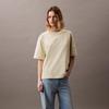 Calvin Klein Trendy Casual Layered Letter Loose Cotton Short Sleeve T-Shirt Women T-Shirts Seafoam-Green 47AB818