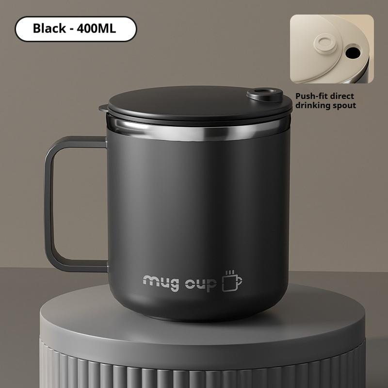 400ML Leak Proof Drinking Cup Stainless Steel Coffee Cup With Lid Drinkware Double Wall Water Bottle Thermal Cup Milk Coffee Mug