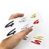 CKM3  1pcs Car Rear Sticker Styling Accessories 4 S Letter Emblem Car Fender Side sticker Rear Bumper Tail Door Trunk Logo
