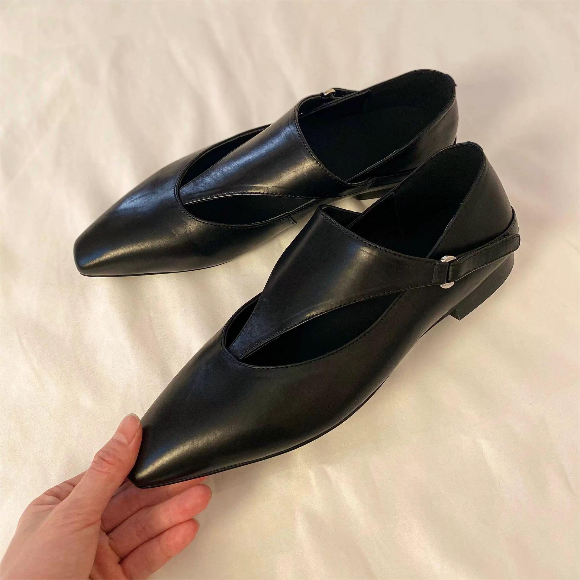 

Кожаные ретро нишевые туфли-лодочки на низком каблуке на плоской подошве с квадратным носком женские весенне-осенние новые универсальные лоферы маленькие кожаные туфли 40 чёрный