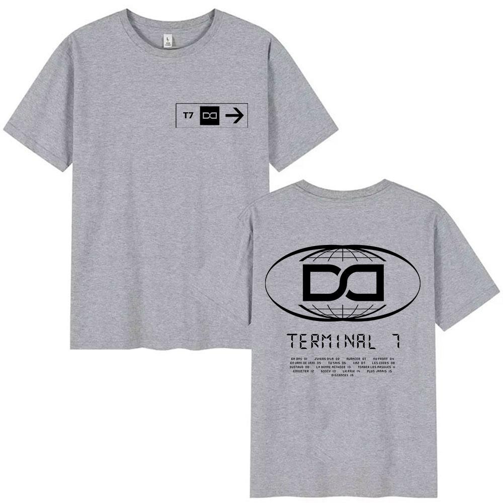 Rapper Djadja & Dinaz TERMINAL 7 Album 2025 Graphic T Shirts Men's Women Vintage Fashion Oversized Cotton T-shirt Man Streetwear
