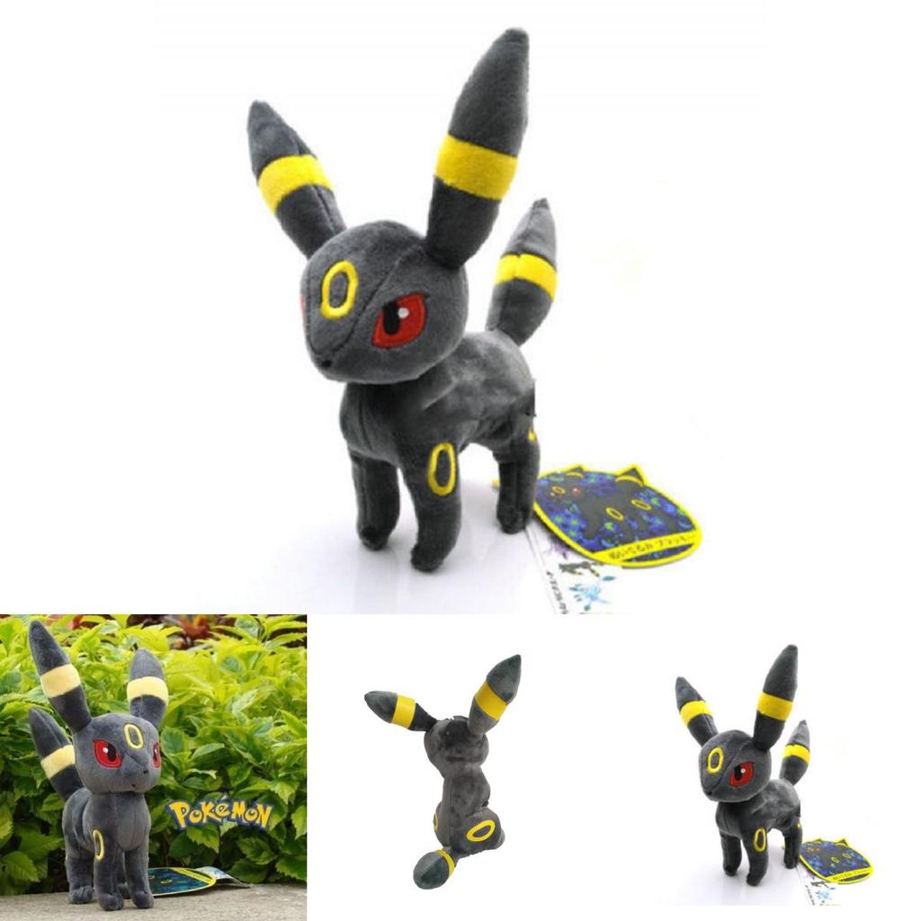 Pelúcia Premium Cinza Pokémon Eevee Umbreon Macia Boneca de Pelúcia Para Crianças e Colecionadores