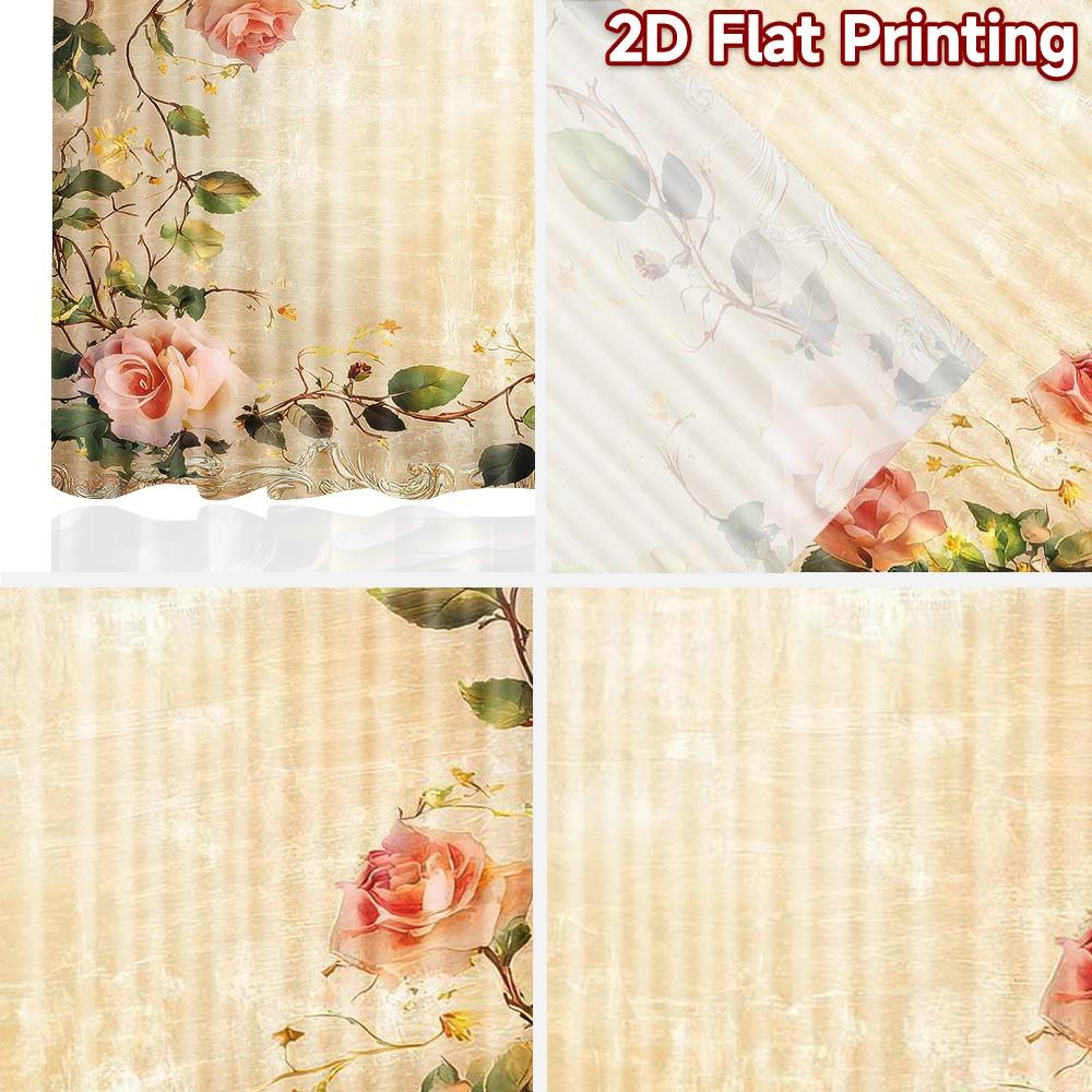 2D Flat Photography Backdrop Popular Backdrop Floral with Roses 100% Polyester Birthday Party for Indoor Celebrations for