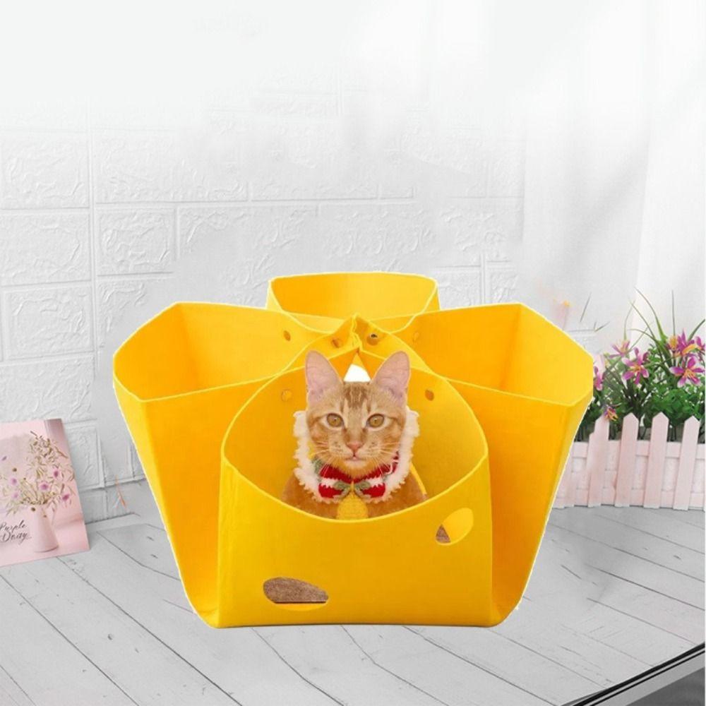 Foldable Cat House Deformable Cat Tunnel Mat Pet Supplies Cat Nest  All Seasons
