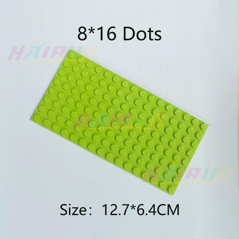 5 יחידות אבני בניין DIY פלטת בסיס דו-צדדית 8x16 נקודות אבני בניין לבנים צעצועי יצירה והארה לילדים