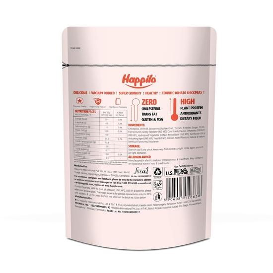 Happilo Premium Super Snack Terrific Tomato Chickpeas 110g, Crunchy and Delicious, Super Healthy