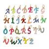 1 Piece 304 Stainless Steel Letter Charms Gold Plated Capital Alphabet Initial Letter Message " A-Z " Enamel Pendants Findings