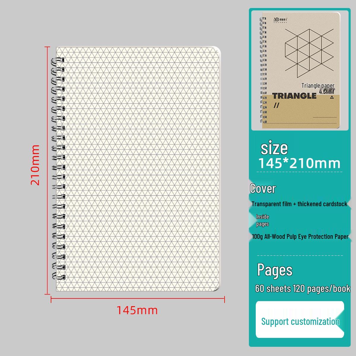 A4/A5 Triangle Grid Paper Loose-Leaf Notebook for Students