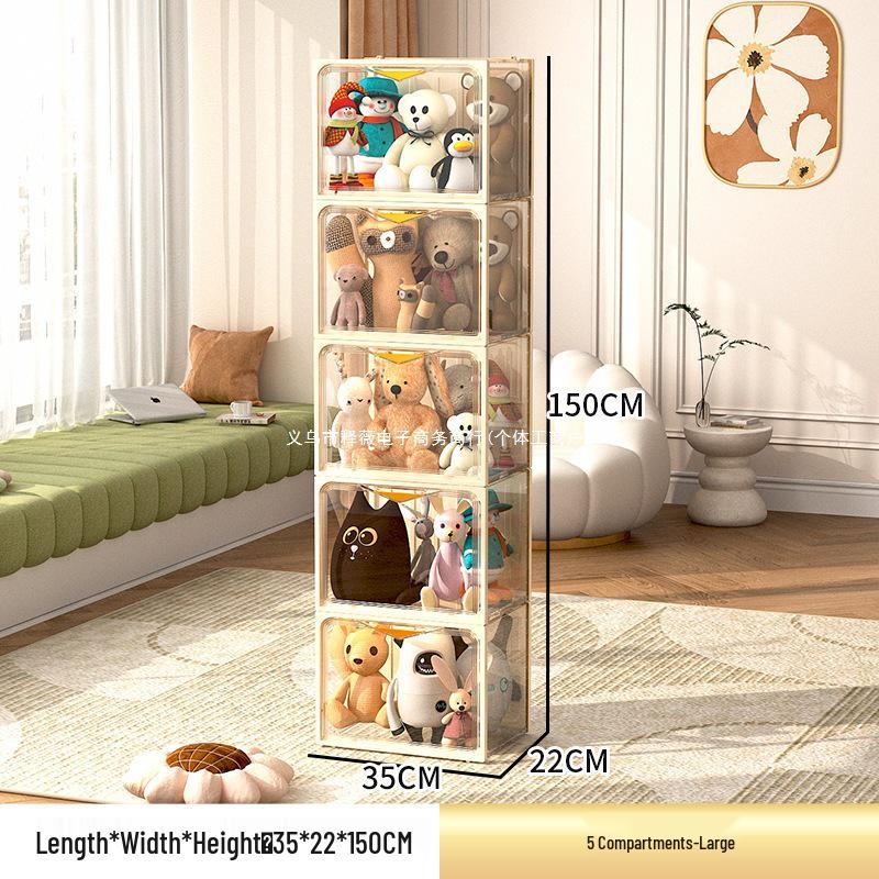 Transparenter Plüschtier-Aufbewahrungskorb und Ausstellungsbox