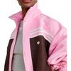 Adidas Originals Logo Print Pattern Stand Collar Zipper Loose Long Sleeve Jacket Women Jacket Pink JN8301