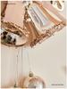 Champagne Gold Christmas Bell Sign Ornament for Tree