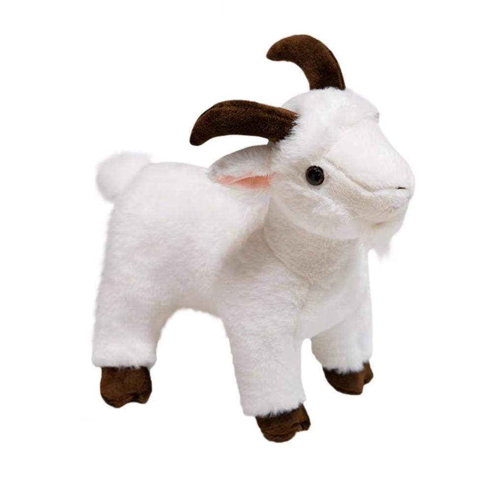 

Cute Animal Baby Goat Plush Doll PP Cotton Horned Sheep Plush Toys Plushie Sheep Toy Children 30cm белый