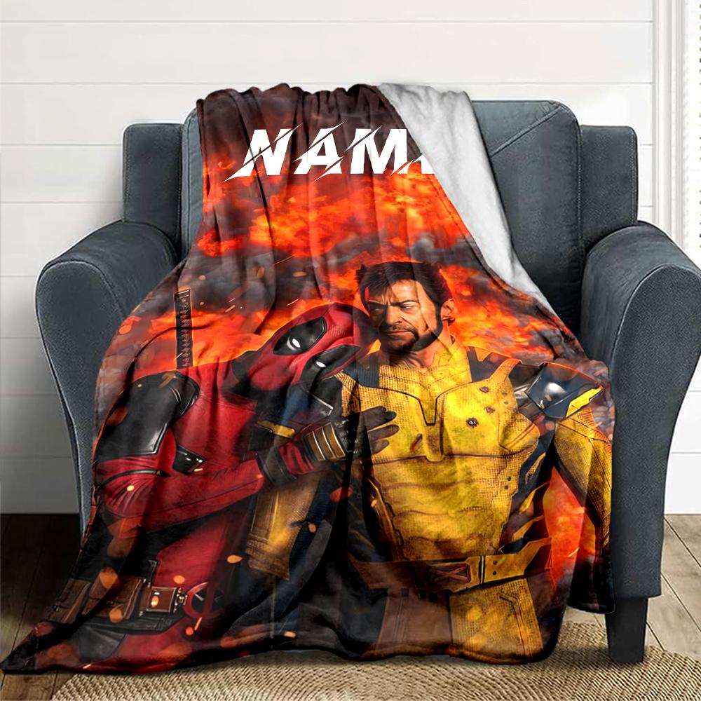 Custom Name Spider-Man Mask blanket for Couch & Bed, Plush Cozy Fuzzy Blanket Super Soft & Warm Blankets for Fall and Winter. 090818