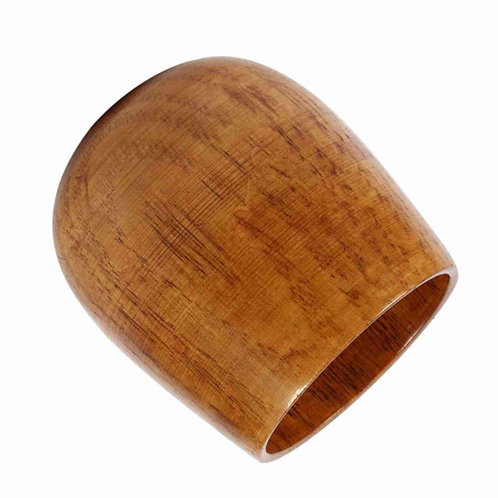Solid Structure Wood Wooden Mug Heat Resist Smooth Coffee Cup Retro With Handhold Japan Style Cup Home Leisure