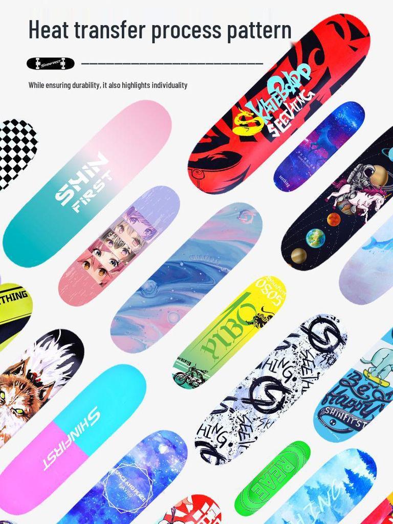 Pro Skateboard: Beginner-Ready Maple Longboard with Double Kick Deck for Adults & Kids