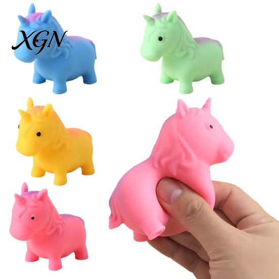 Kneading Stress Reliever Flour Filling Horse Squeeze Toy Stretchy Slow Rebound Simulation Pony Ball Fidget Soft Animal Shape Sensory Pinch