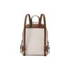 Michael Kors Mk Jaycee Series 24 Zipper Closure Classic Monogram Coated Canvas And Leather Backpack Women backpack Vanilla Brown 35S2G8TB2B-150