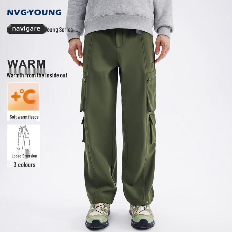 

NVG·YOUNG Men s Thermal Straight-Leg Casual Work Pants 2XL