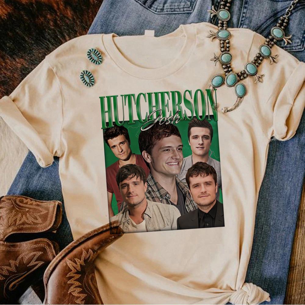Josh Hutcherson Top Unisex Japanese Graphic Funny Tshirt Female Harajuku Anime Clothes