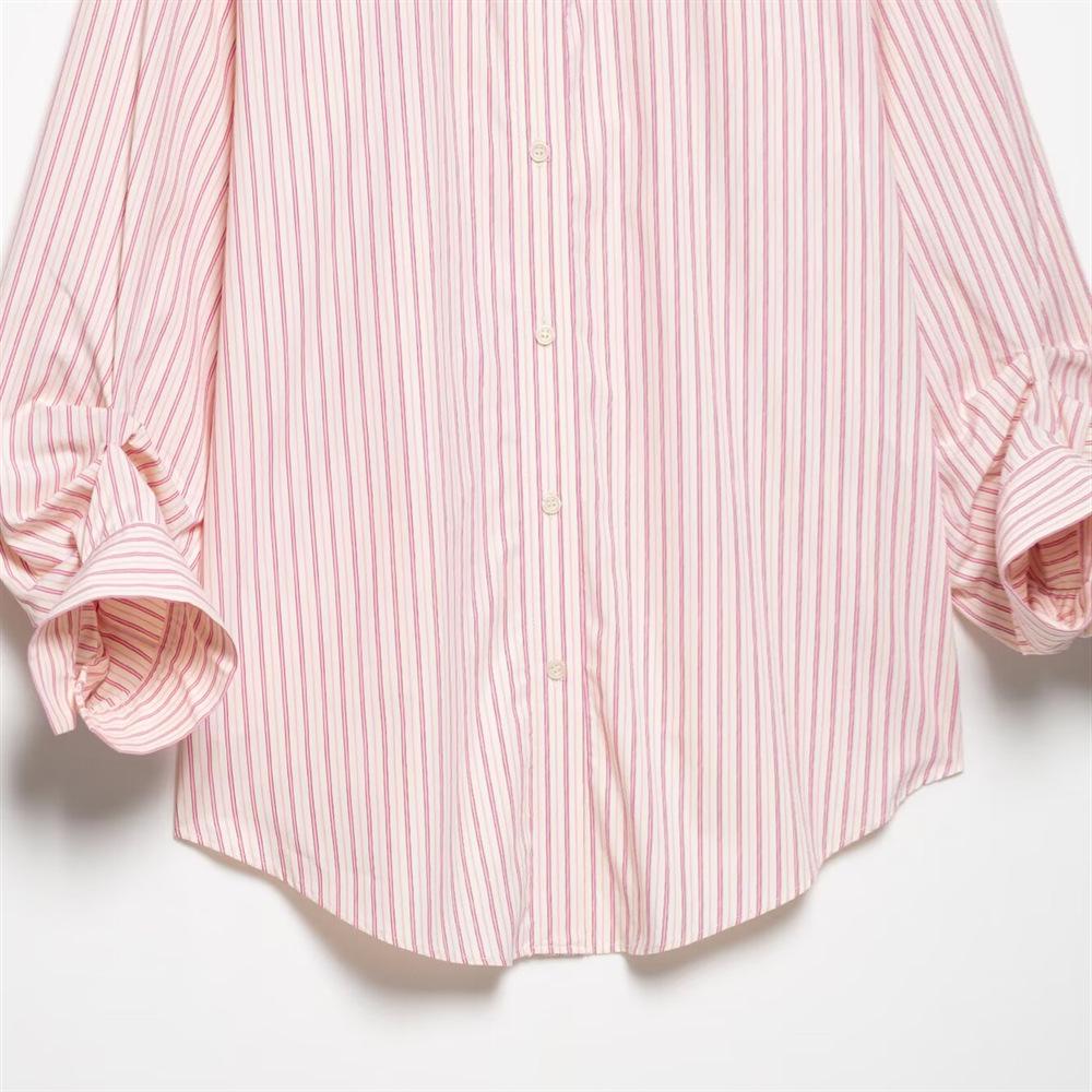 2025 Spring/Summer Women's Striped Casual Loose Turn-Down Collar Long-Sleeve Shirt