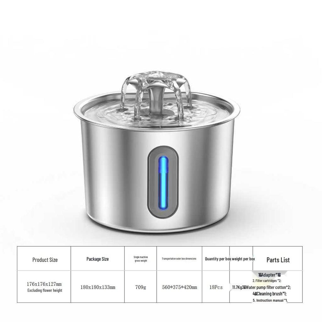 Automatic Pet Water Dispenser with Circulating Flow for Cats & Dogs