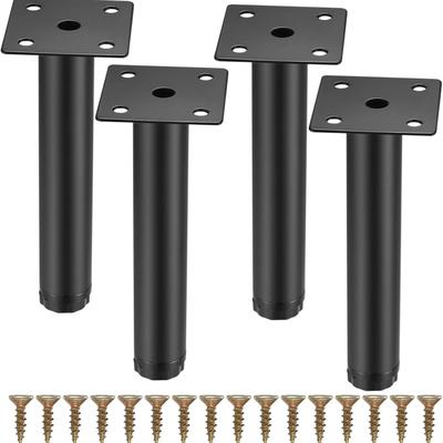 4 Pcs Furniture Legs, Metal Cabinet Legs, 6 Inches/15 Cm Adjustable Furniture Support Feet for Kitchen Shelves Sofa Table Chair Desk Cupboard Furnitur