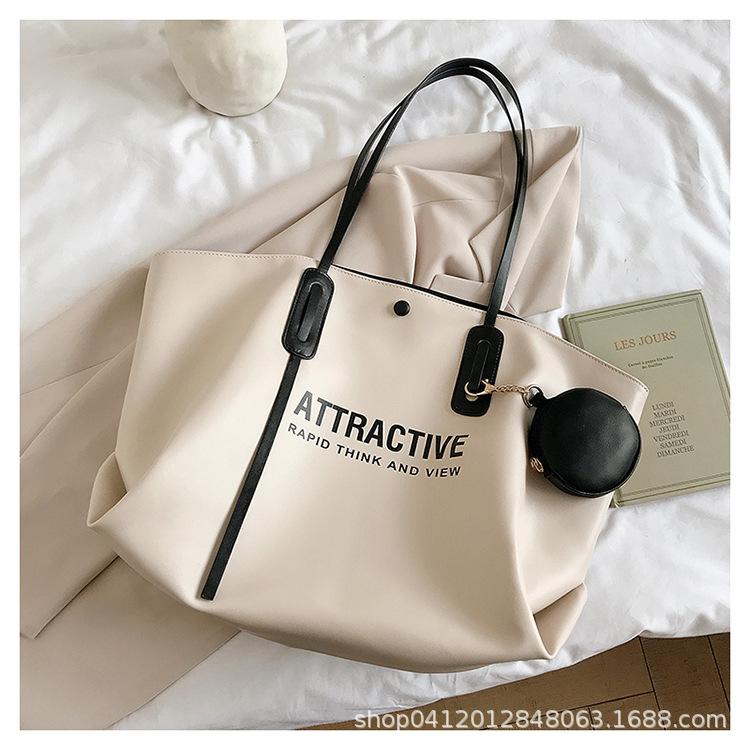 

Large capacity simple women bag 2025 popular new trendy summer versatile shoulder messenger bag Internet celebrity tote bag хаки