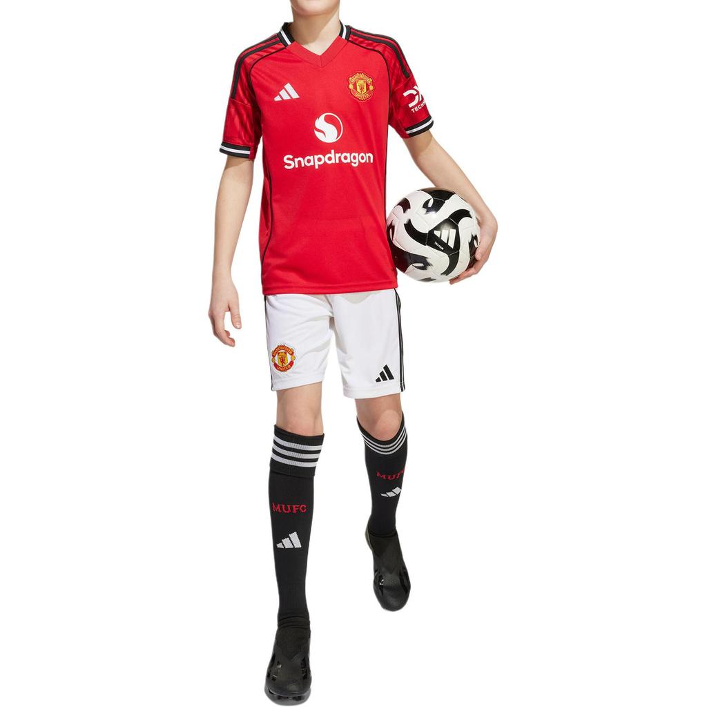 Adidas Manchester United 25/26 Home Shorts Aeroready Series Quick-Dry Football Shorts Kids Shorts JP3017